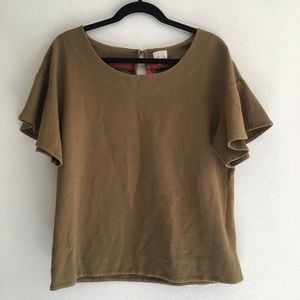 Anthropologie Postmark tan textured top